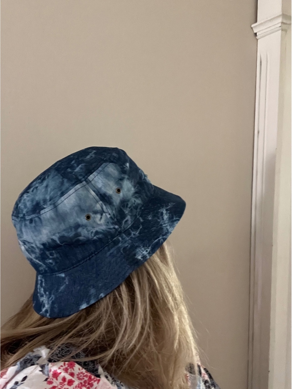 New Jean Denium Tie dye Blue Jean BUCKET Hat fishing camping outdoors MU:KA: